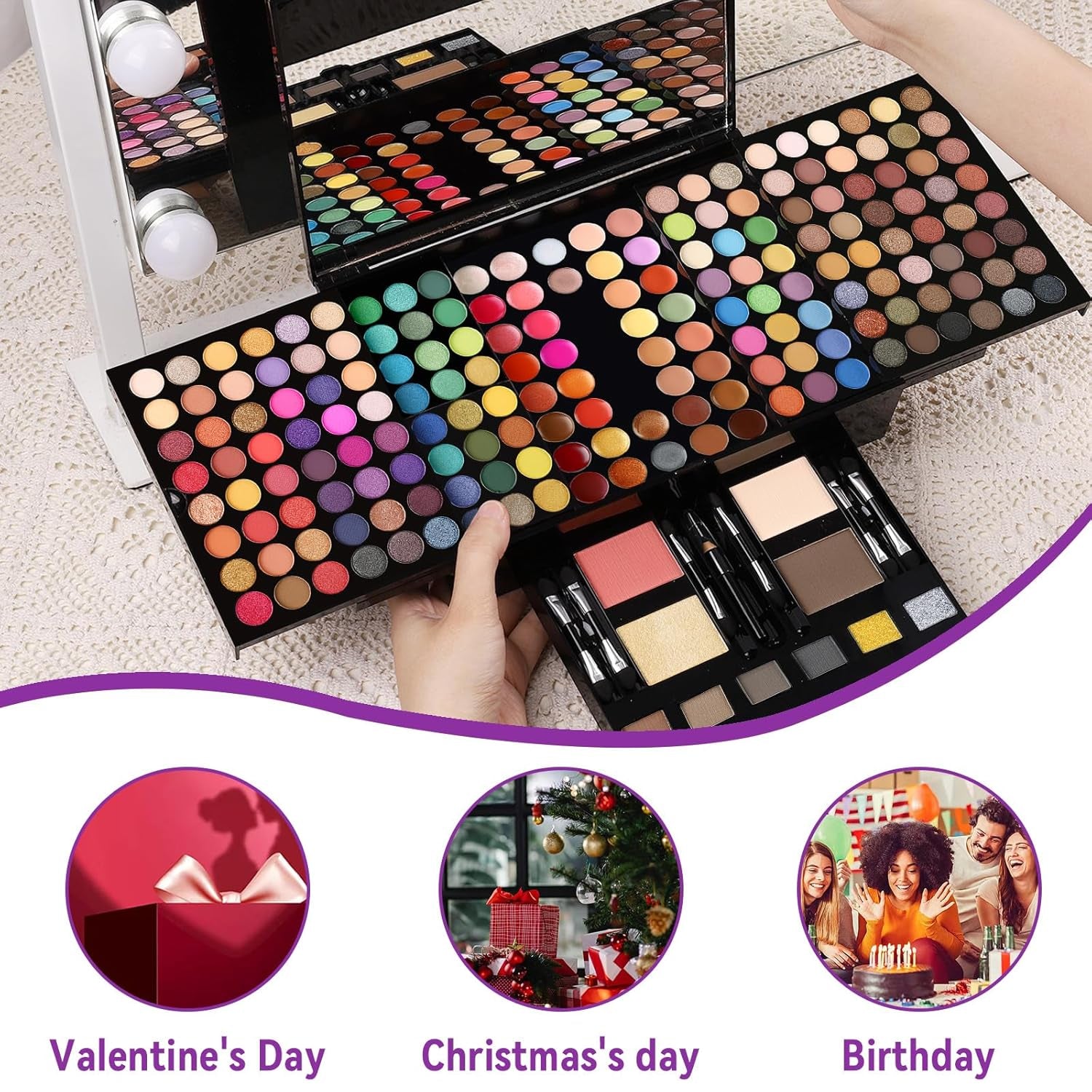 Women Makeup Sets Full Kits - 190 Colors Cosmetic Make up palette Kit