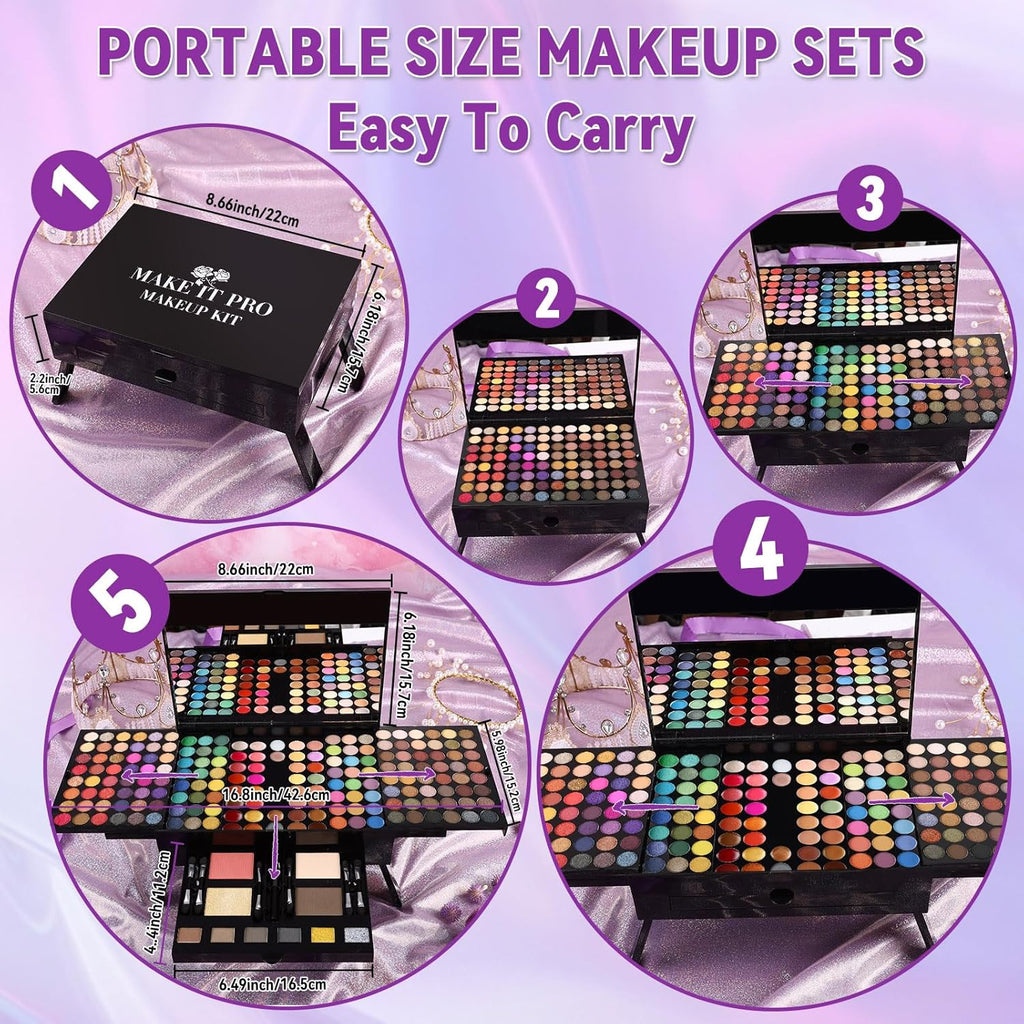 Women Makeup Sets Full Kits - 190 Colors Cosmetic Make up palette Kit