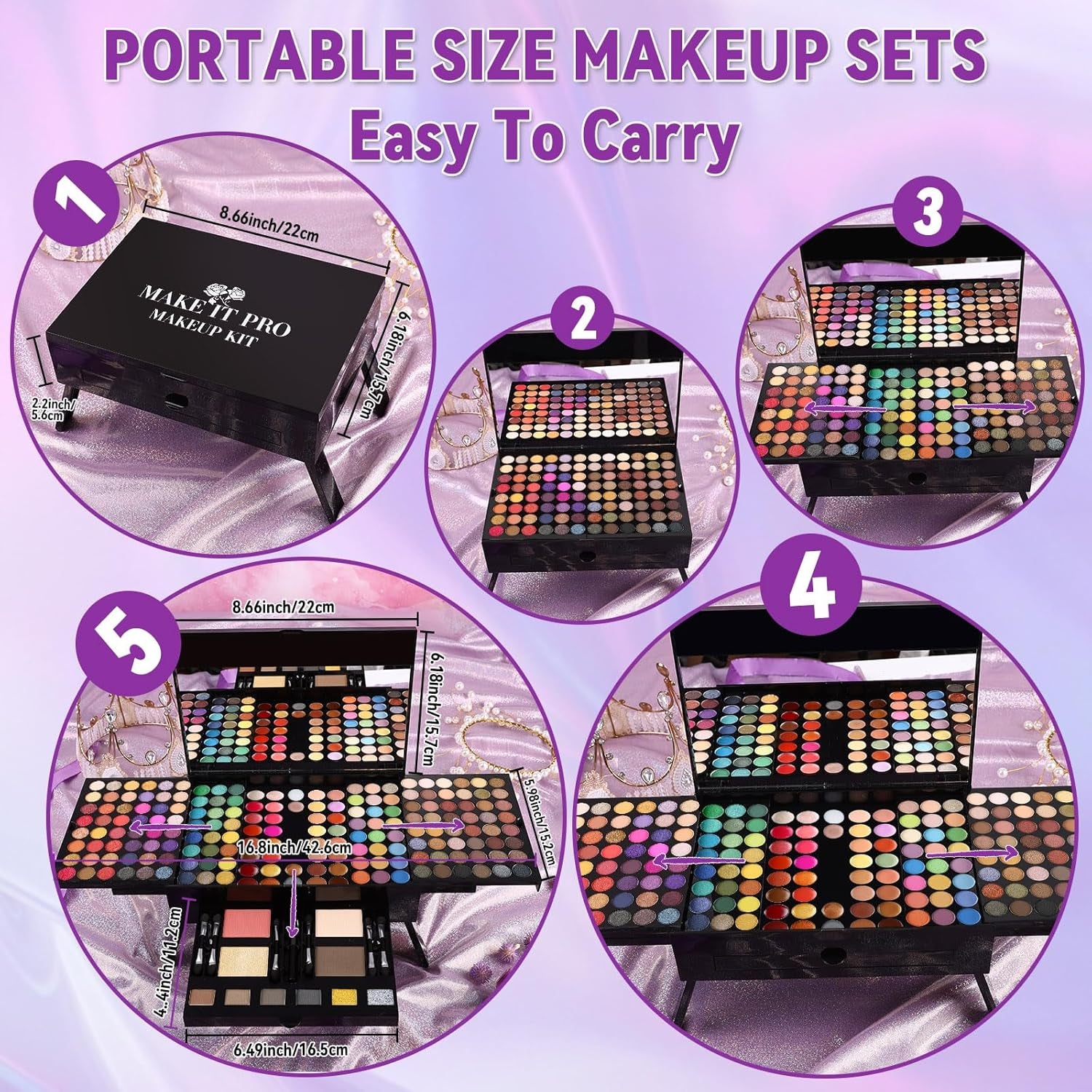 Women Makeup Sets Full Kits - 190 Colors Cosmetic Make up palette Kit