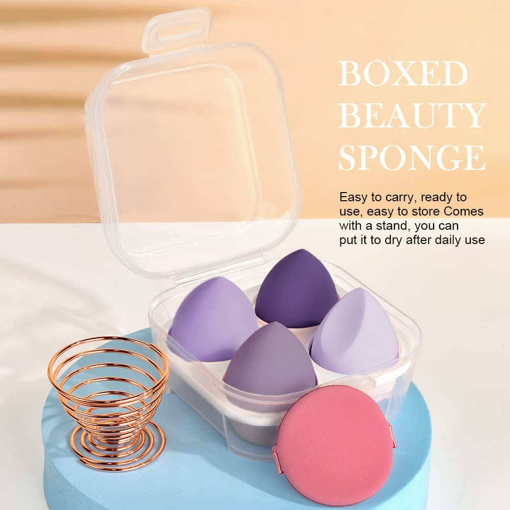 4 Pcs Professional Beauty Sponge Foundation Blending 