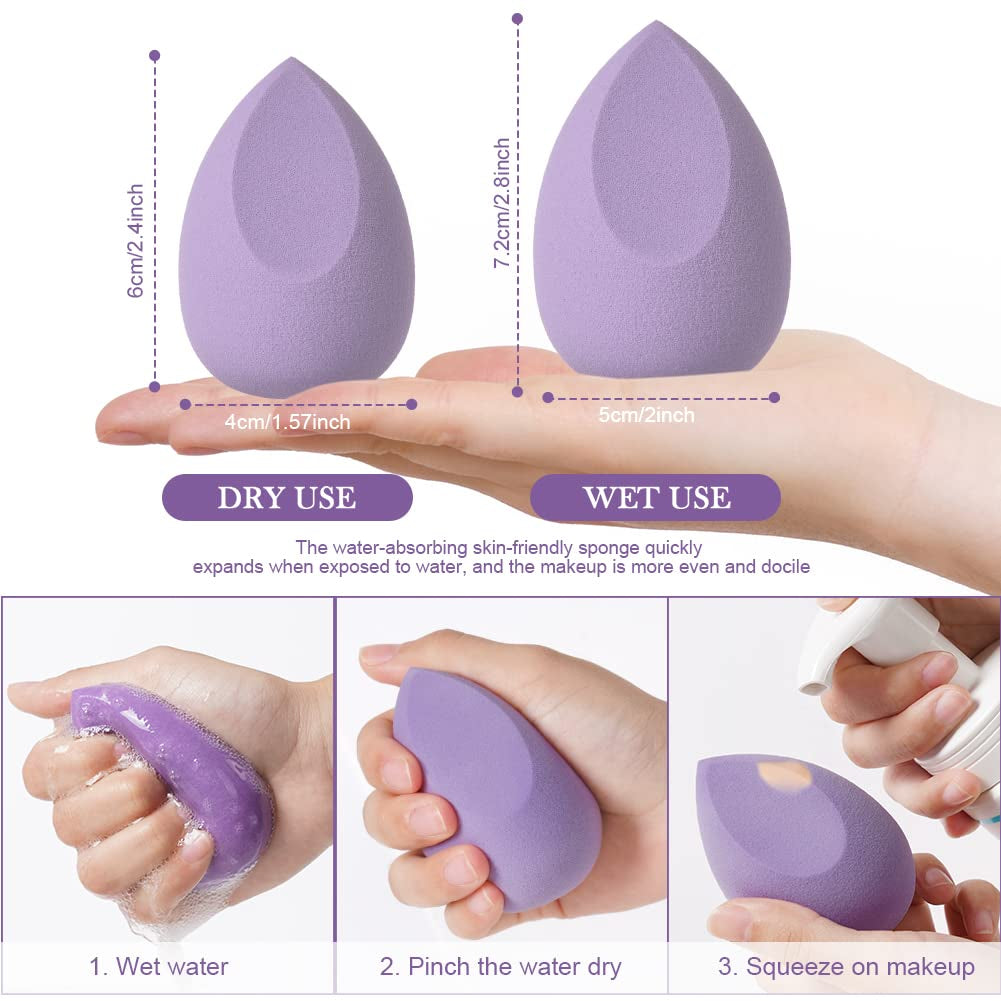 4 Pcs Professional Beauty Sponge Foundation Blending 
