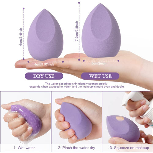 4 Pcs Professional Beauty Sponge Foundation Blending 
