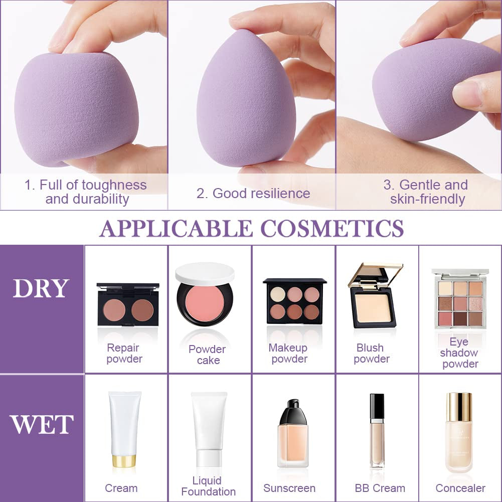 4 Pcs Professional Beauty Sponge Foundation Blending 